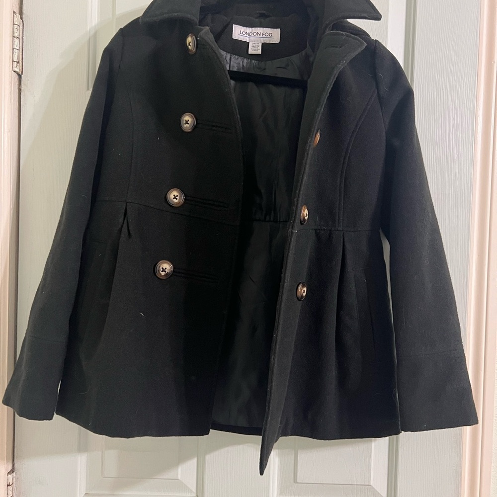 London Fog Kids Classic Black Pea Coat